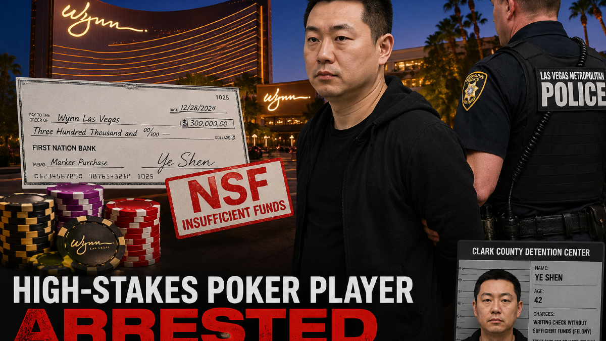 High-Stakes Poker Player Arrested Over Alleged $300,000 Bad Checks at Wynn Las Vegas